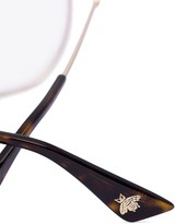 Thumbnail for your product : Gucci Bee Detail Round-Frame Glasses