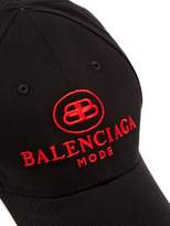 Thumbnail for your product : Balenciaga Logo-embroidered Cotton Baseball Cap - Mens - Black