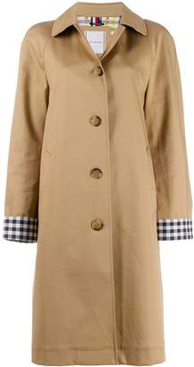 Tommy Hilfiger Check Cuff single-breasted coat