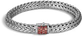 Thumbnail for your product : John Hardy Classic Chain Sterling Silver Lava Medium Bracelet with Red Sapphire