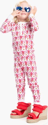 Roller Rabbit Pink Kid's Monkey Pajama Set
