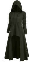 Thumbnail for your product : LOPILY Women's Vintage Cloak with Hood Steampunk Solid Color Hoodie Sweatshirt Hooded Top Draped Waterfall Hoody Green