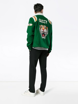 Gucci Tiger Motif Varsity Jacket
