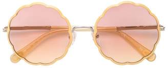 Chloé Kids scalloped round sunglasses