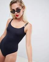Thumbnail for your product : Moschino Swimsuit With Logo Hardware