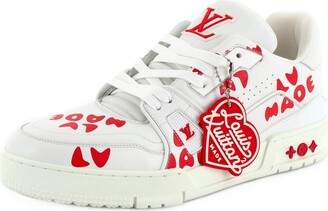 Men's Nigo LV Trainer Sneakers Limited Edition Printed Leather