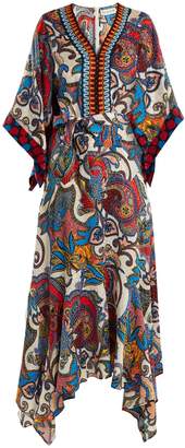 Etro Graphic paisley-print embroidered silk dress
