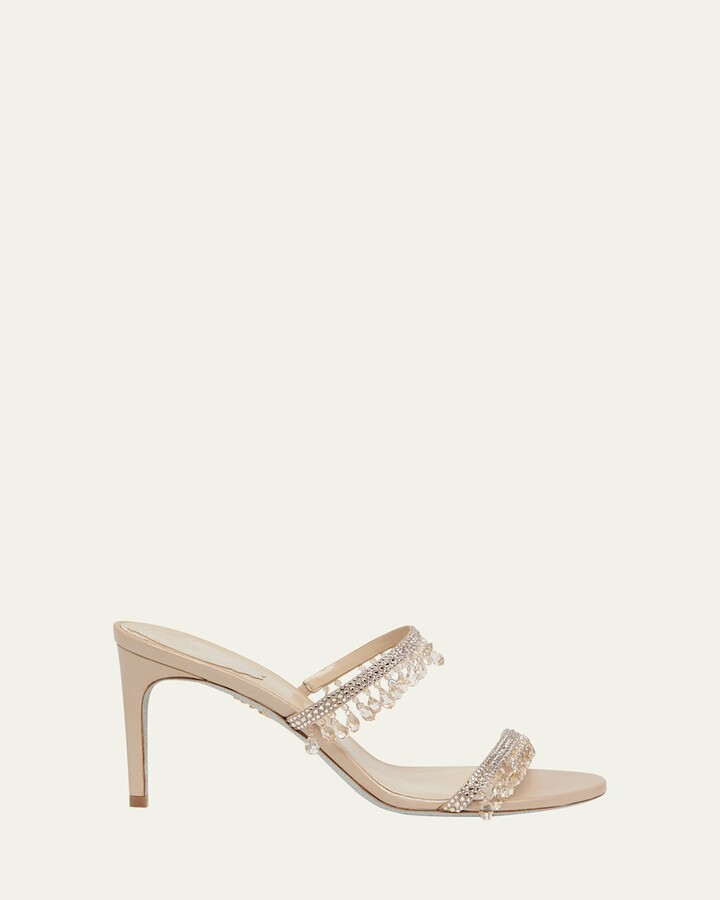 Rene Caovilla Chandelier Two-Band Slide Sandals