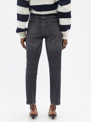 Frame Le Sylvie Cropped Straight-leg Jeans - Dark Grey