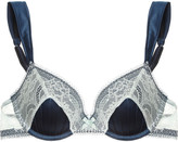 Thumbnail for your product : Elle Macpherson Intimates Duo lace-appliquéd stretch-satin contour bra