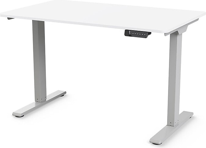 Humanscale eFloat Go 2.0 58"W Electric Rectangular Adjustable Standing Desk, White (FYH12TS3060WH)