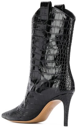 Alexandre Vauthier Wayne 85mm crocodile-effect ankle boots