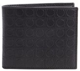Thumbnail for your product : Ferragamo black gancio embossed leather bi-fold wallet