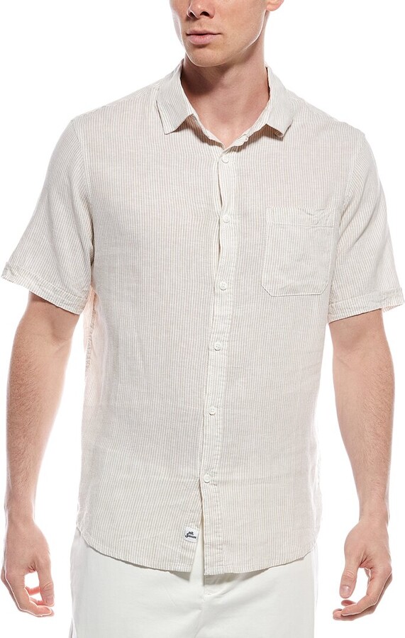 Mr.Swim Mr. Swim Stripe Linen-Blend Shirt