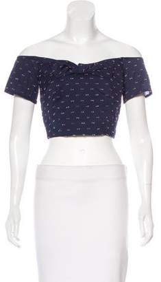 Saloni Off-The-Shoulder Crop Top w/ Tags