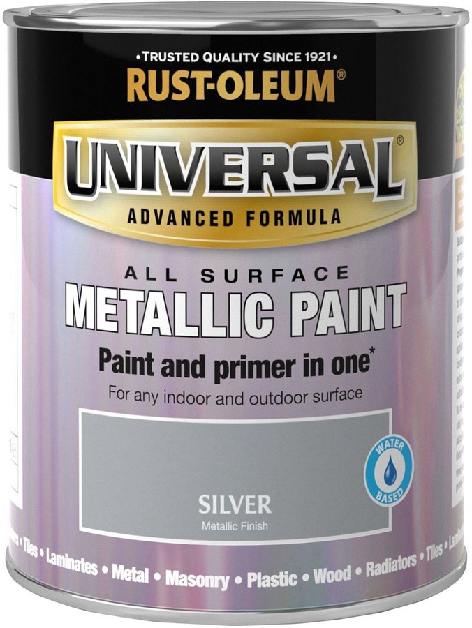 Rust Oleum Metallic Silver Universal Metal And All Surface Paint 250Ml