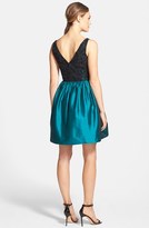 Thumbnail for your product : Aidan Mattox Embellished Lace & Taffeta Fit & Flare Dress