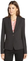 Thumbnail for your product : Tahari dark grey stretch woven 'Darla' single button jacket