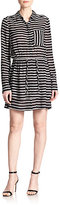 Thumbnail for your product : A.L.C. Christopher Striped Silk Dress