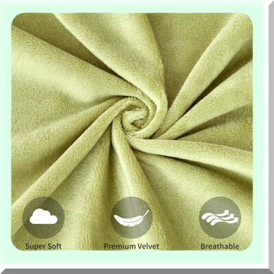 BRBCA Velvet Green Farmhouse Pillowcase Set - Soft Square Cushion Covers for Couch Sofa Bed Living Room Decor - Boho Accent Pillow Covers