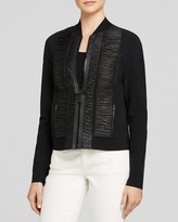 Thumbnail for your product : Elie Tahari Max Ruched Leather Jacket