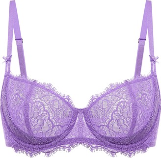 Bras YBCG Lace Bralette Deep V Push Up 1/2 Cups Sexy Invisible
