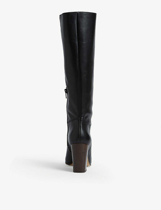 Maje Flity leather knee-high boots