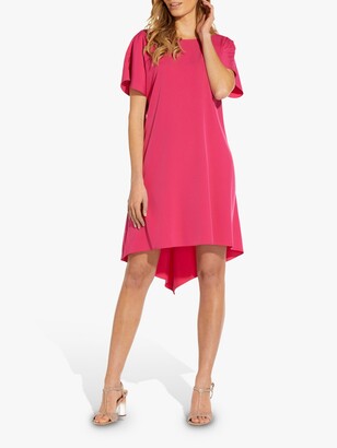 Adrianna Papell High Shift Mini Dress, Super Pink
