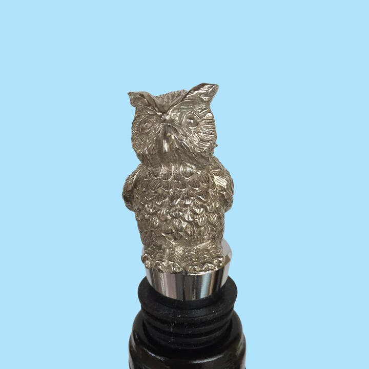Etsy Owl Wine Bottle Stopper. The Pewter Figure Is Cast With The Finest Jewelry Grade Pewter. & Made in Texas