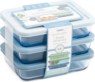 3pk 24oz Glass Food Storage Set