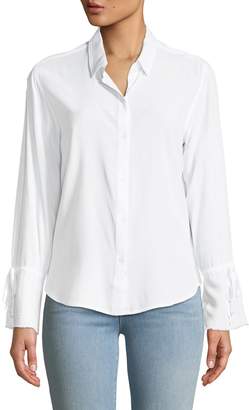 Rails Astrid Button-Front Long-Sleeve Top