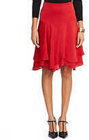 Thumbnail for your product : Lauren Ralph Lauren Ruffled Drop-Waist Silk Skirt