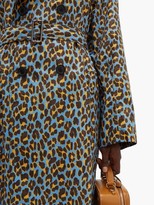 Thumbnail for your product : CONNOLLY Leopard-print Cotton Trench Coat - Blue Multi
