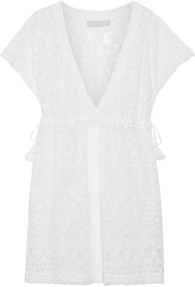 white crochet trim maxi cover up