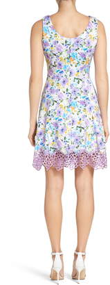 Chetta B Floral Fit & Flare Dress