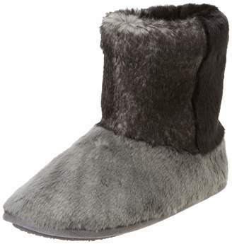 Isotoner Women's Faux Fur Boot Slippers Low-Top