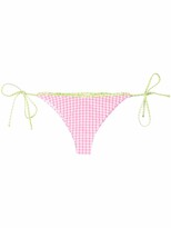 Thumbnail for your product : MC2 Saint Barth Lavinya gingham-check bikini bottoms