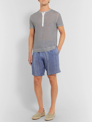 Vilebrequin Bolide Striped Linen And Cotton-Blend Drawstring Shorts