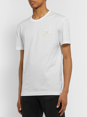 Dolce & Gabbana Slim-Fit Logo-Appliqued Cotton-Jersey T-Shirt