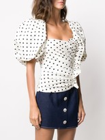 Thumbnail for your product : Giuseppe di Morabito Ottoman polka dot blouse