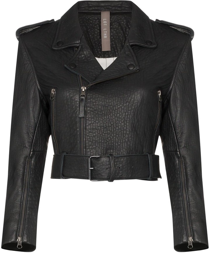 Lot Lthr Lola leather biker jacket - ShopStyle