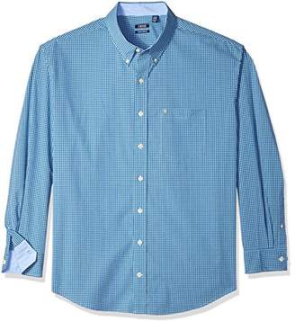Izod Men's Premium Performance Natural Stretch Gingham Long Sleeve Shirt (Big & Tall and Tall Slim)