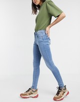 Thumbnail for your product : Noisy May high waisted body shaping jeans in light blue denim