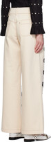 Thumbnail for your product : Chopova Lowena Off-White Ribbon Jeans