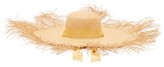 Thumbnail for your product : Sensi Lady Ibiza Fringed Wide-brim Straw Hat - Beige