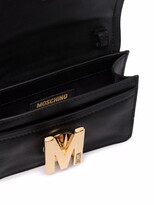 Thumbnail for your product : Moschino Logo-Plaque Leather Clutch Bag