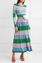 Thumbnail for your product : Stine Goya Joel Striped Stretch-jersey Midi Dress