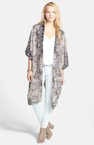Thumbnail for your product : PPLA Paisley Print Kimono Jacket (Juniors)