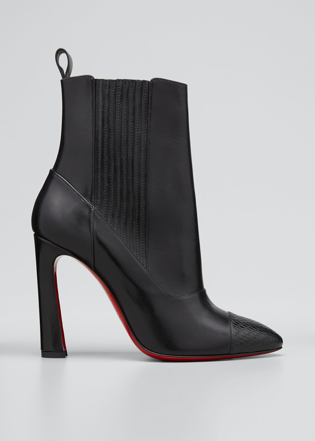 Christian Louboutin Me In The 90s Red Sole Booties, Black 