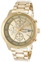 Thumbnail for your product : Seiko Men's Chronograph Gold-Tone Steel and Dial